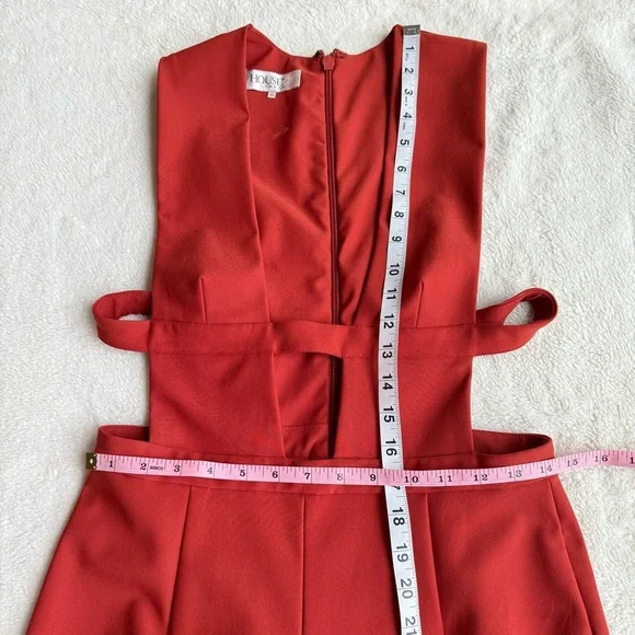 House of CB Alexis Sleeveless Orange Jumpsuit M - Picture 4 of 14